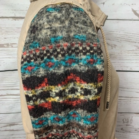 Mossimo Anorek Jacket Aztec Fleece Sleeves - Picture 4 of 7